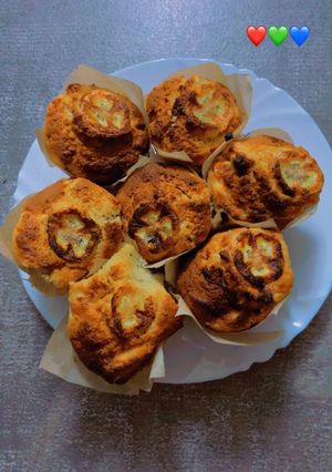 Une photo de Muffins à la banane, fourrés Chocolat ou Confiture