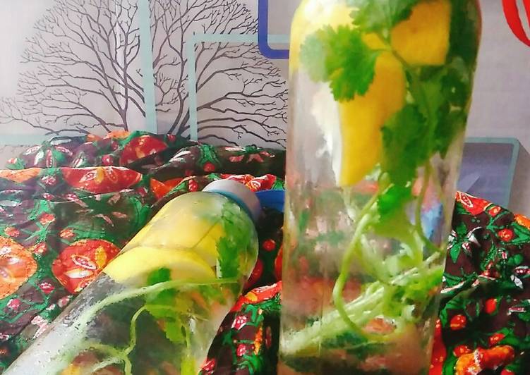 Cara Gampang Bikin Infused Water Coriander + Lemon yang Bikin Ngiler