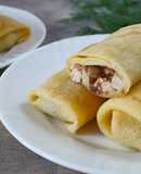 Рецепт вкусных блинчиков с курицей и грибами