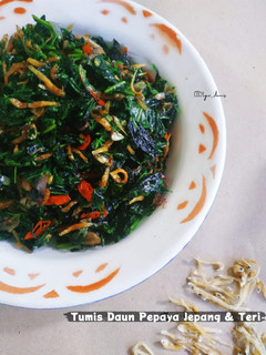 Foto resep Tumis Daun Pepaya Jepang & Teri