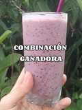 Batido de arándanos, pasas, ciruela y leche en polvo