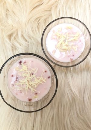 Foto resep Puding roti stawberry simple (mpasi 11 month)