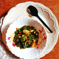 A picture of Masala Bhindi Fry.