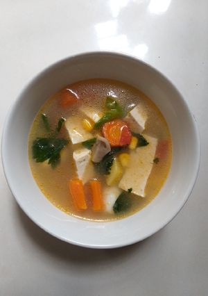 Foto resep Sup tahu jamur campur