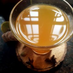 A picture of Kachi haldi tea 👉to improve your immune systam.