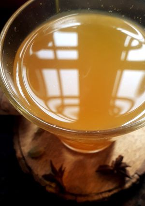A picture of Kachi haldi tea 👉to improve your immune systam.
