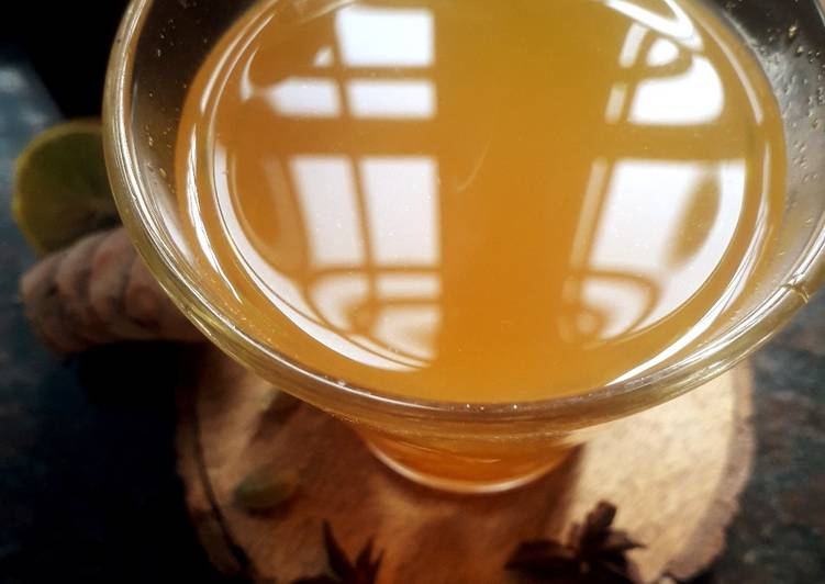 Recipe of Homemade Kachi haldi tea 👉to improve your immune systam
