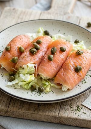 Una foto de Rollitos de Salmón Ahumado