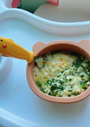 Hình của món Bữa sáng cho bé : Mì Somen Cua Cải Chip.