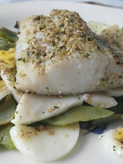 Una foto de Bacalao con judías al horno