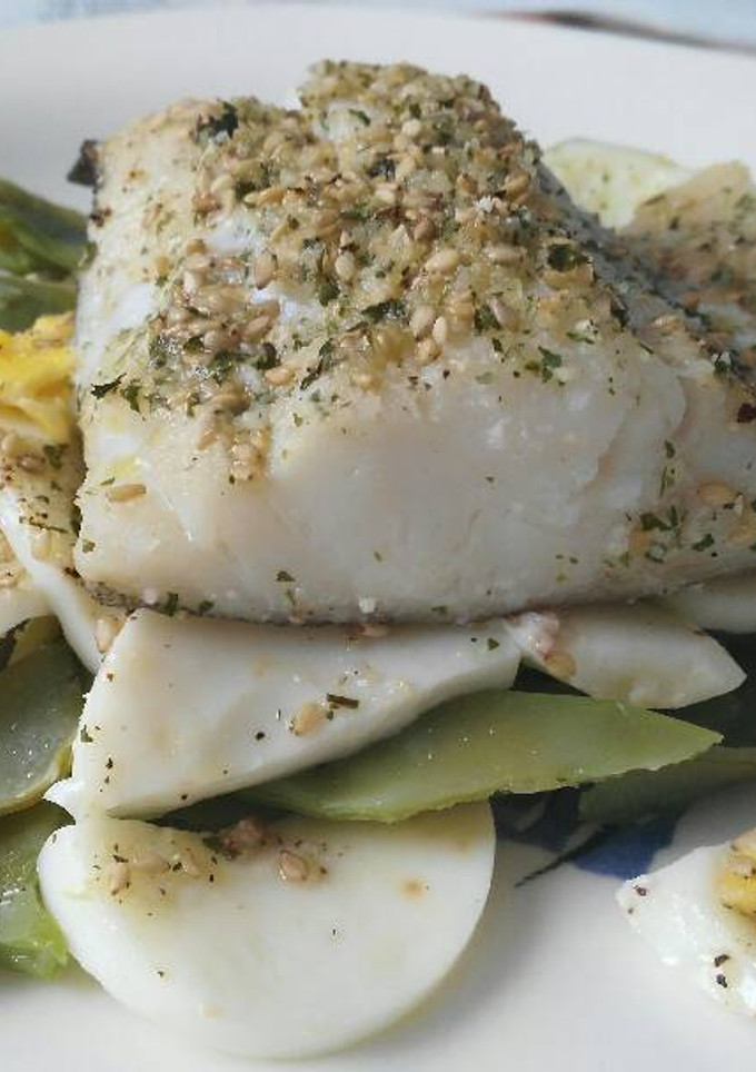 Una foto de Bacalao con judías al horno