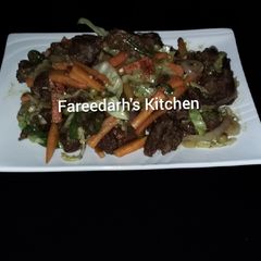 A picture of Beef Stir Fried.
