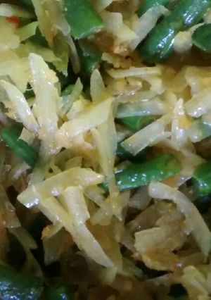 Foto resep Tumis kacang panjang dan pepaya