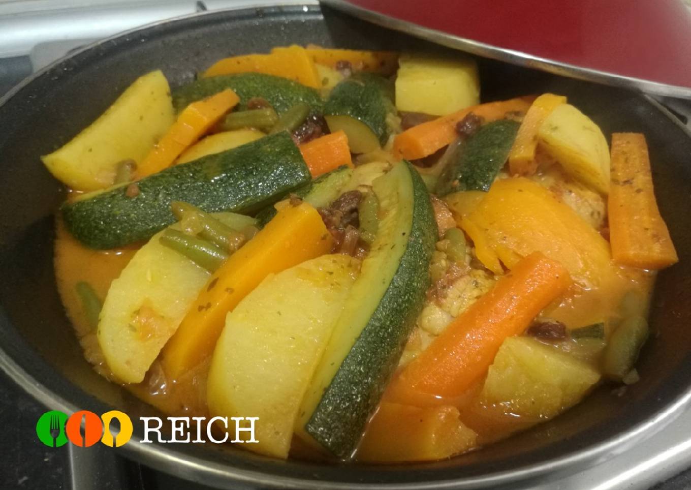 Tajín de pollo con verdura