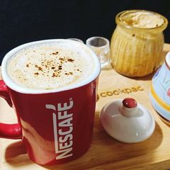 A picture of Hot Milk Coffee ☕☕.