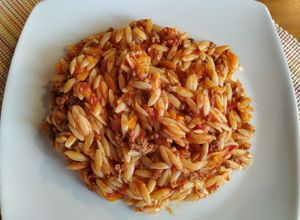 Φωτογραφία της συνταγής Κριθαράκι με κιμά