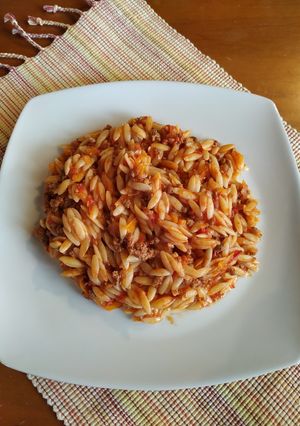 Φωτογραφία της συνταγής Κριθαράκι με κιμά