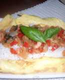 Omellette de camarones