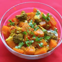 A picture of Pumpkin and Broccoli Subji.