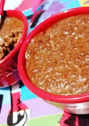 Une photo de Riz au lait au chocolat