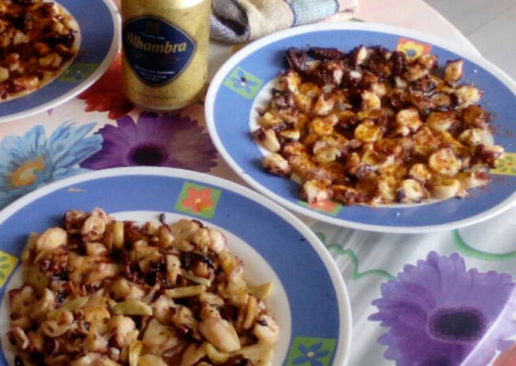 Pulpo a la gallega y pulpo al ajillo