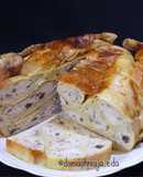 Курица, фаршированная блинами