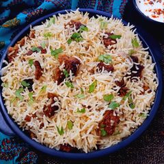 A picture of Punjabi Wadi Chawal.