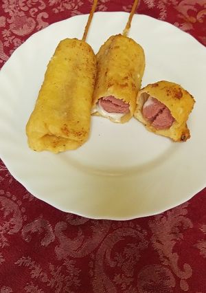 Corn dog 2 (könnyű bundában) recept fotója