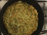 Tortilla de brócoli y queso azul