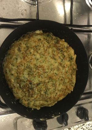 Una foto de Tortilla de brócoli y queso azul