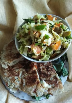 صورة لوصفة فطيرة بالخضار بالمقلاة