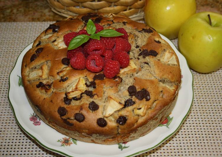 Bizcocho de manzana y chocolate