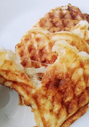 O poză a rețetei Waffles cu mozzarella.