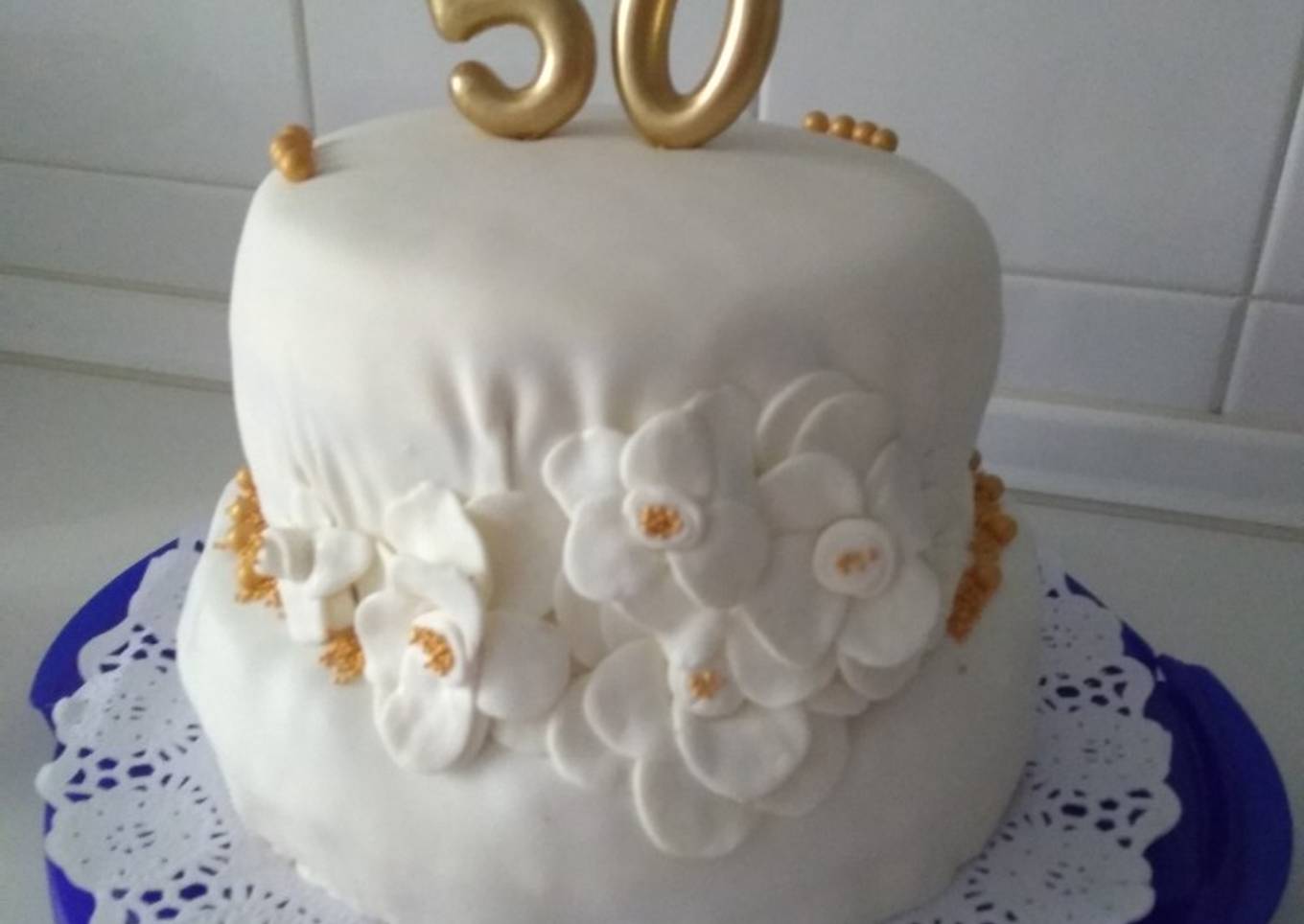 Tarta para bodas de oro