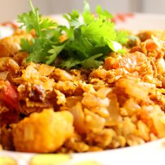 A picture of Bread Egg Scrambles (Indian Style).