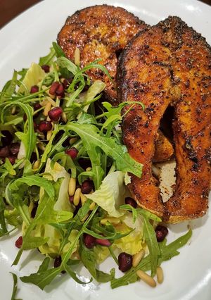 A picture of Seared Salmon Steak.
