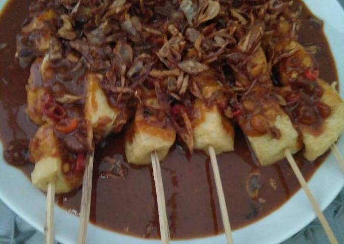 Standar Bagaimana cara memasak Sate Tahu Bumbu Pedas yang lezat