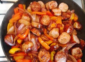 Una foto de Chorizos a la sidra