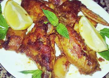 How to Recipe Yummy Oven Grilled Chicken Wings With Potato In Awesome Sauce