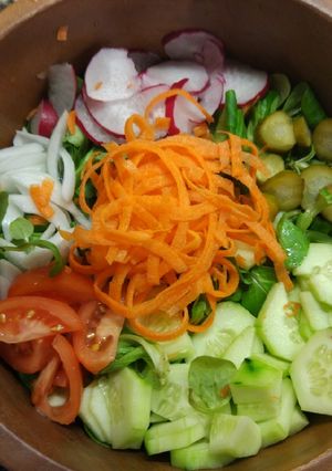 Una foto de Ensalada de canónigos agridulce