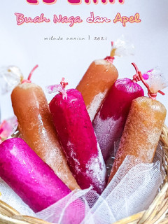 Foto resep Es Lilin (Buah naga dan Apel)