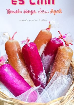 Foto resep Es Lilin (Buah naga dan Apel)
