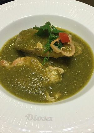 Una foto de Pechugas de Pollo en salsa verde