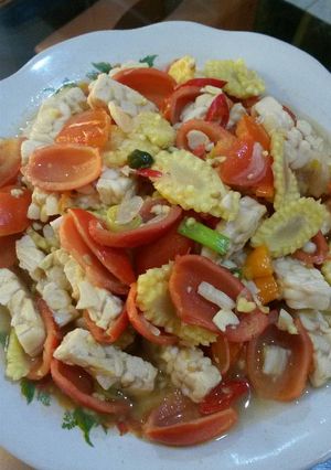 Foto resep Tumis tempe dan kulit tangkil