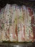Pastel de pollo y baicon