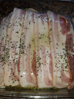 Una foto de Pastel de pollo y baicon