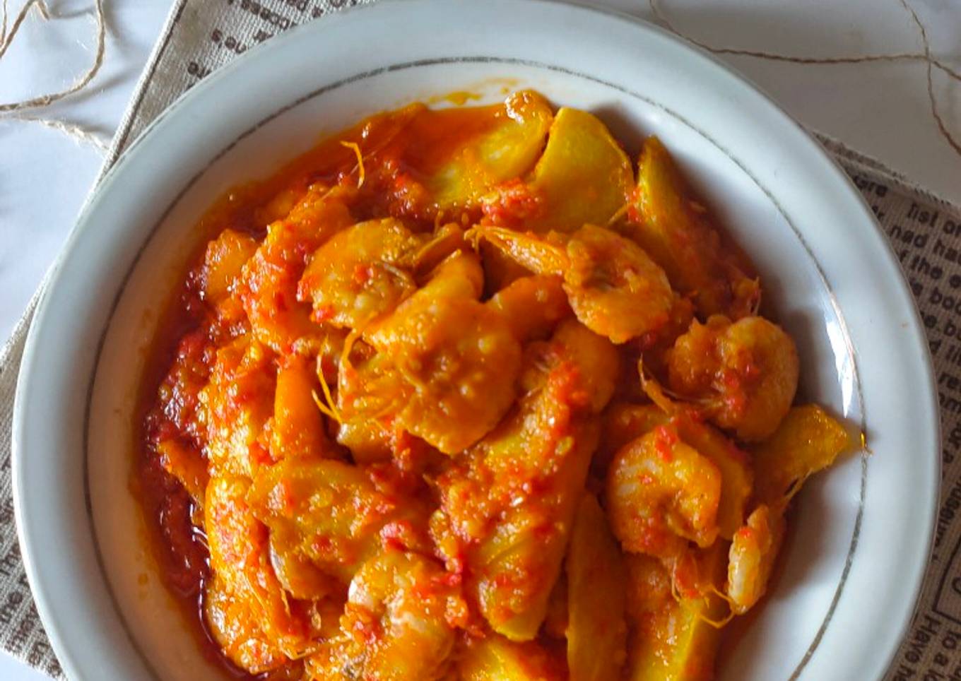 Balado Kentang Udang