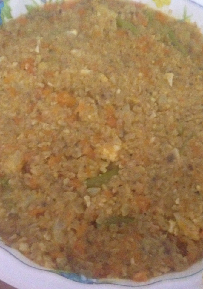 Una foto de Falso Couscous de Coliflor (con Thermomix)