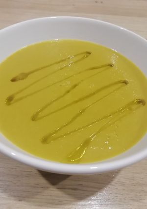 Une photo de Soupe courge / pommes de terre / fan de navet