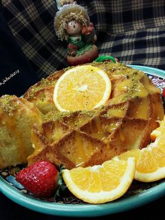 عکسی از دستور کیک پرتقالی با سس پرتقالی